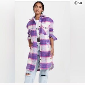 Blank NYC shacket jacket, size M
 hot pink & white
NWT